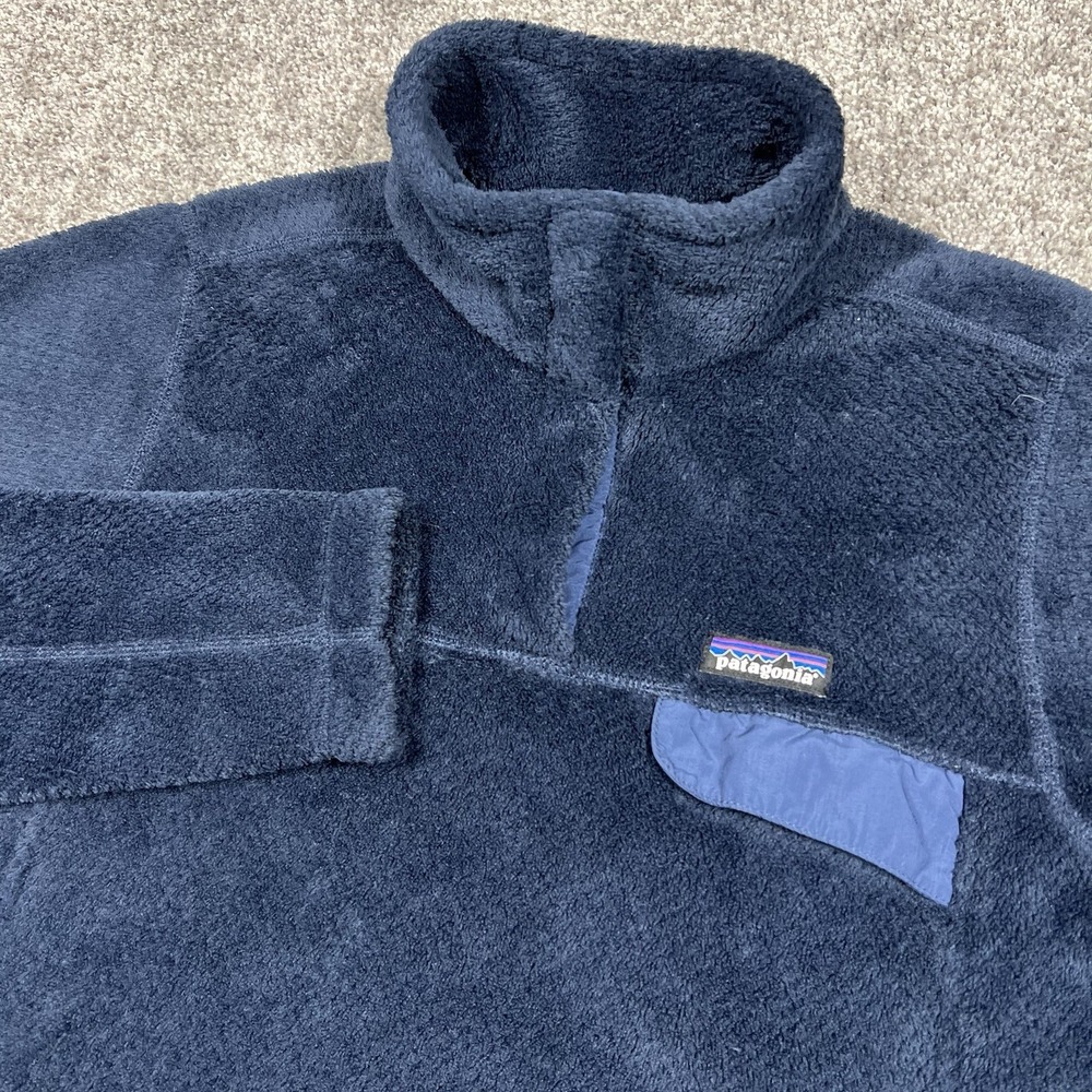 Patagonia Snap-T Pullover Womens Large Blue Fleece Polartec Sweater Synchilla